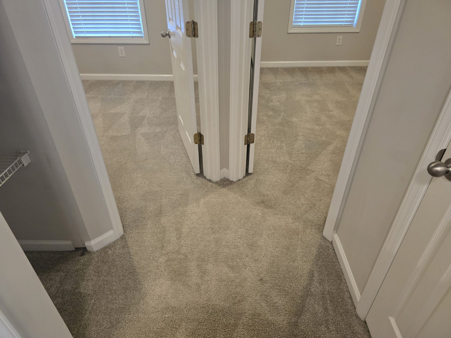 Clean carpet in hallway and bedrooms
